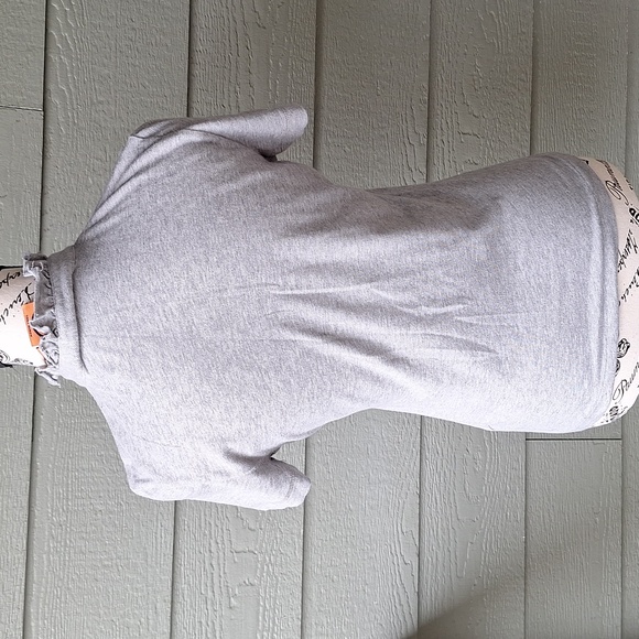 Tory Burch Lidia Ruffle Polo Tee GRAY Size Small - Picture 5 of 11